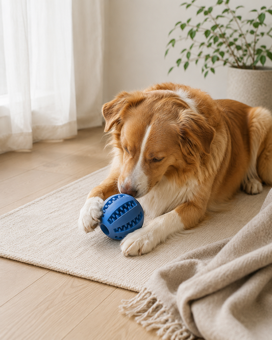 Aktiveringsbold til hund og kat - Naturgummi
