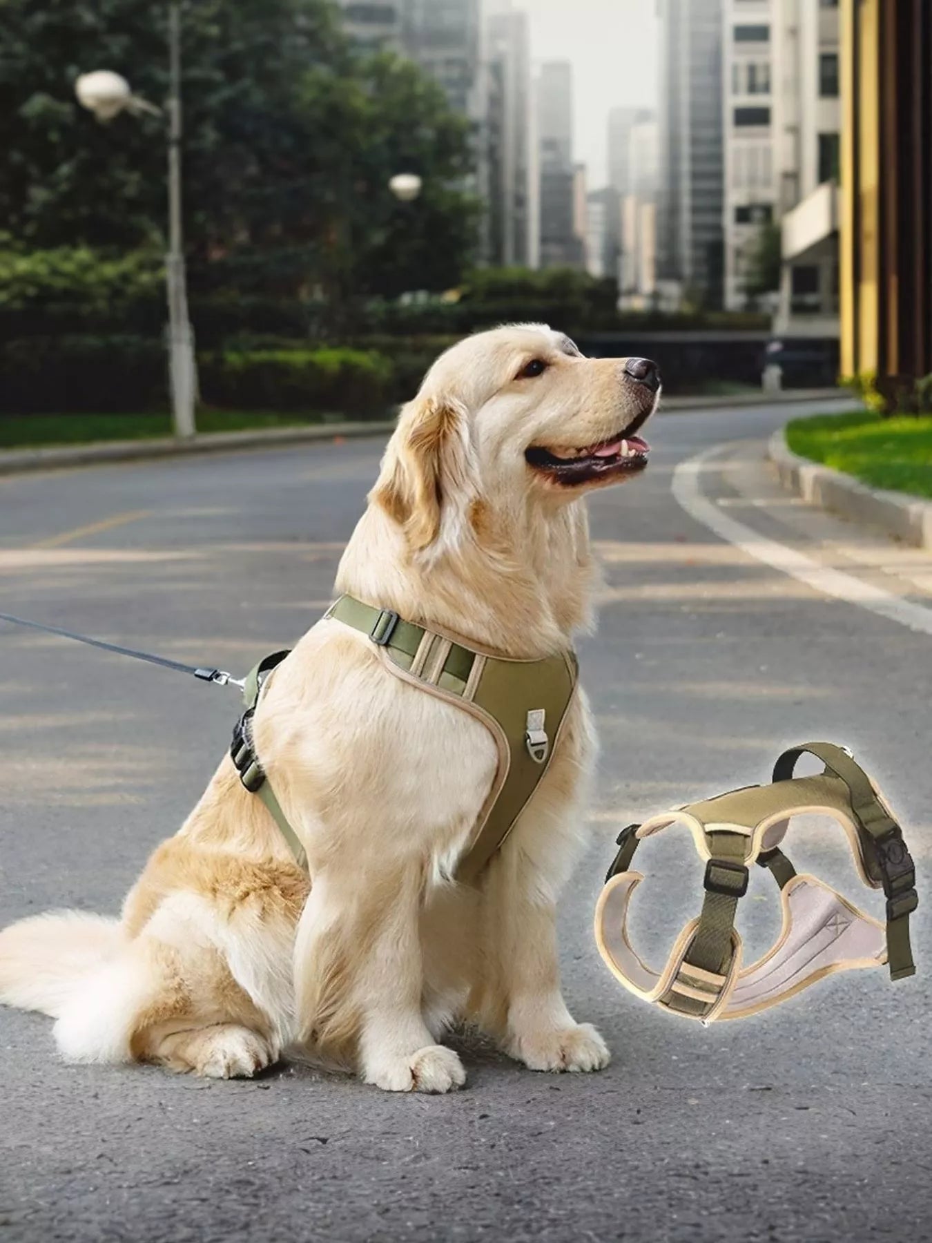 Hundesele med refleks - justerbar